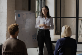 interview in an Event Several people in a meeting, representing discussions and planning for the Dream Worldwide Jakarta event exposition